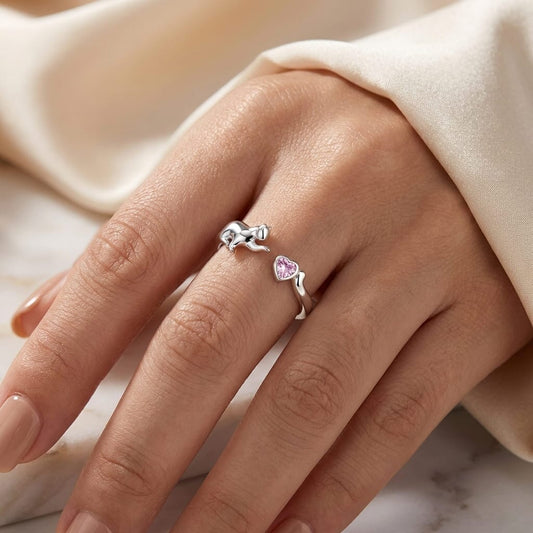 Cute Cat Ring in 925 Sterling Silver - Orelia Boutique