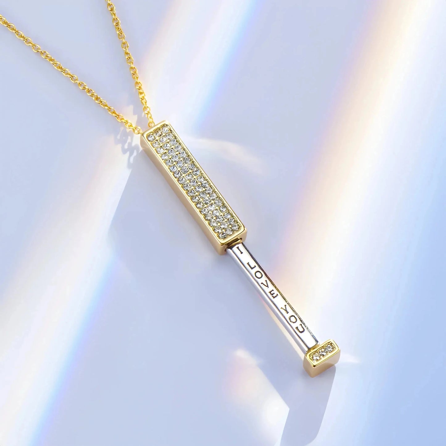 Minimalist Bar Necklace | Stainless Steel Pendant with Zircon - Orelia Boutique