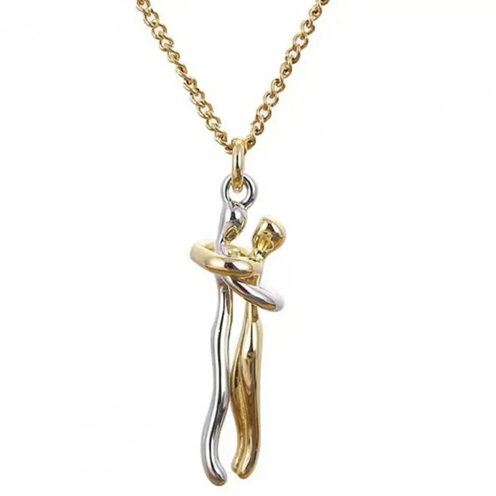 Embrace Couple Pendant Necklace | Adjustable Hugging Jewelry Gift - Orelia Boutique